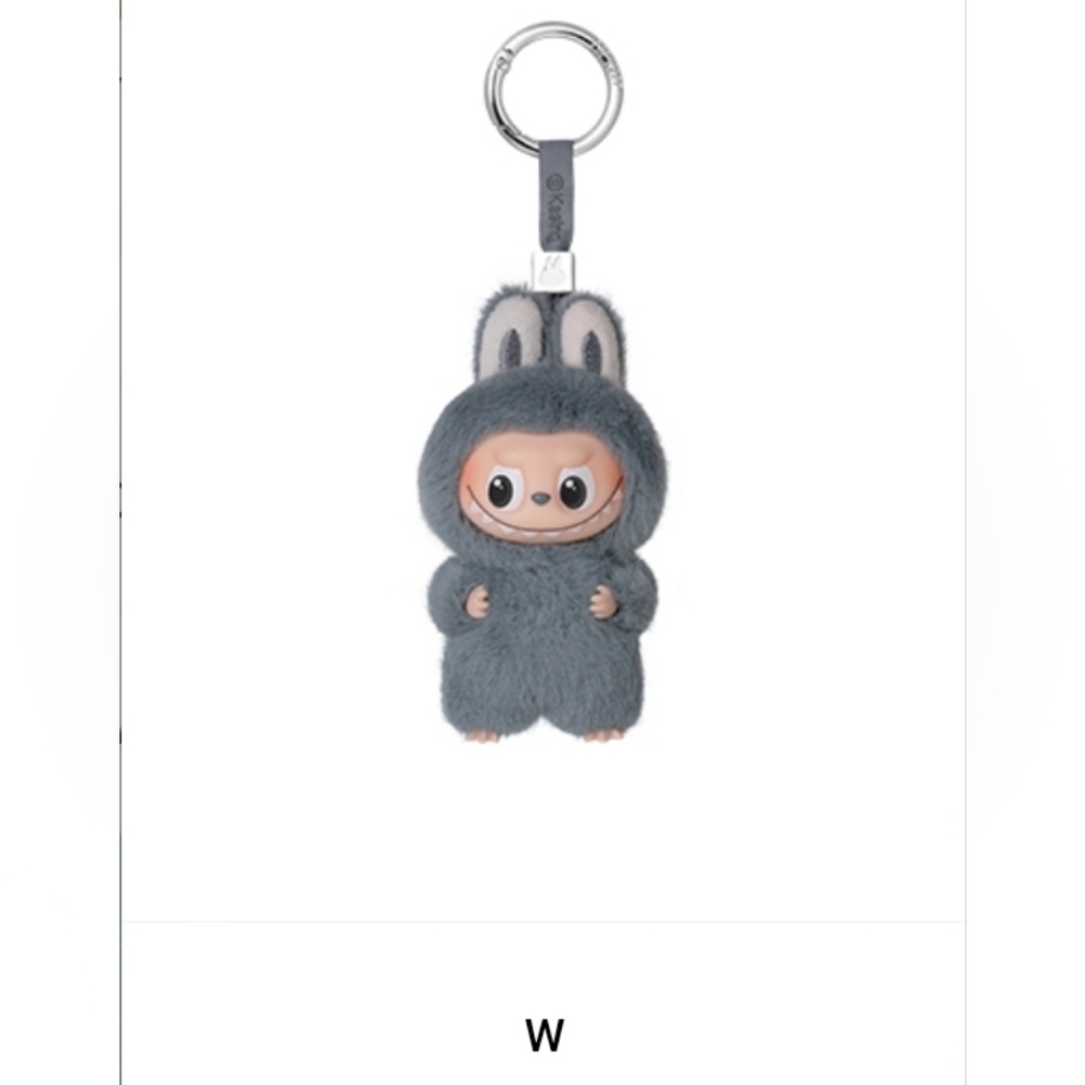 POP MART Pin For Love Labubu Bag Charm W Win Grey Gray New NIB Pop Now Keychain